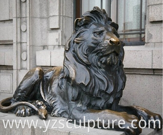 life size bronze lion sculpture